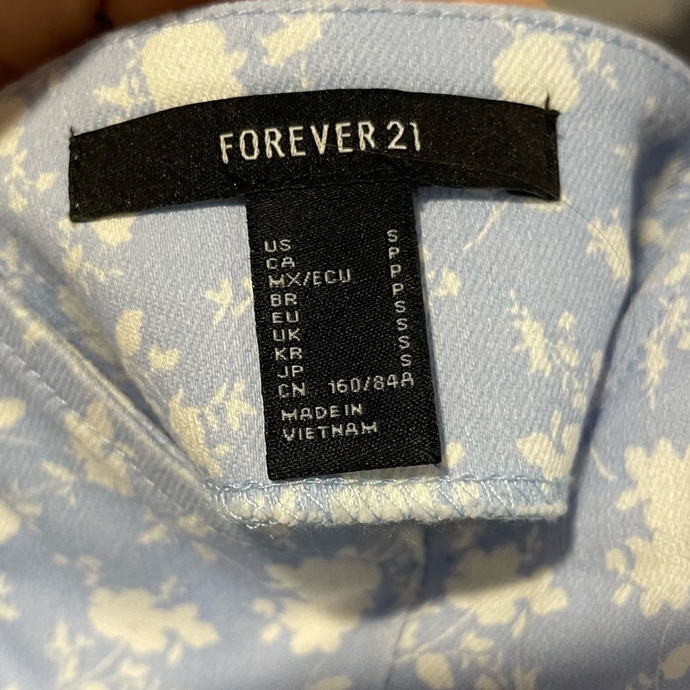 Forever 21 Blue Floral Dress - Picture 4 of 4